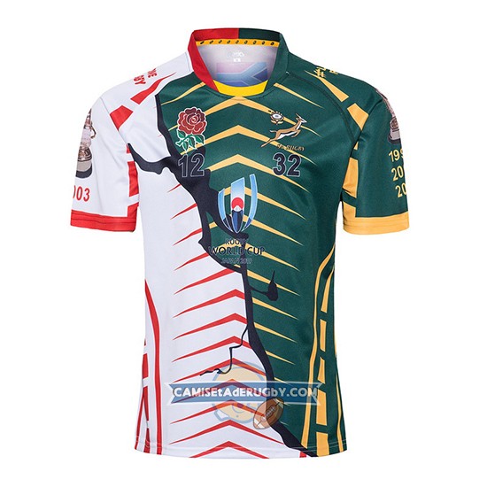 Camiseta Sudafrica Inglaterra Rugby RWC 2019 Campeona